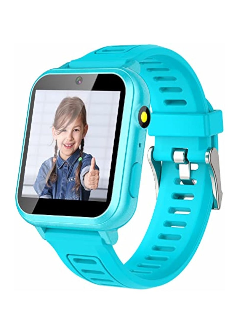 Generic - Kids Smart Watch, Smart Game Watch with 24 Games, HD Touch Screen, Video, Camera, Music Player, Pedometer, Flashlight, Alarm Clock,  Kids Watches for 5-12 Year Olds Boy/Girl (Blue) - Image 1