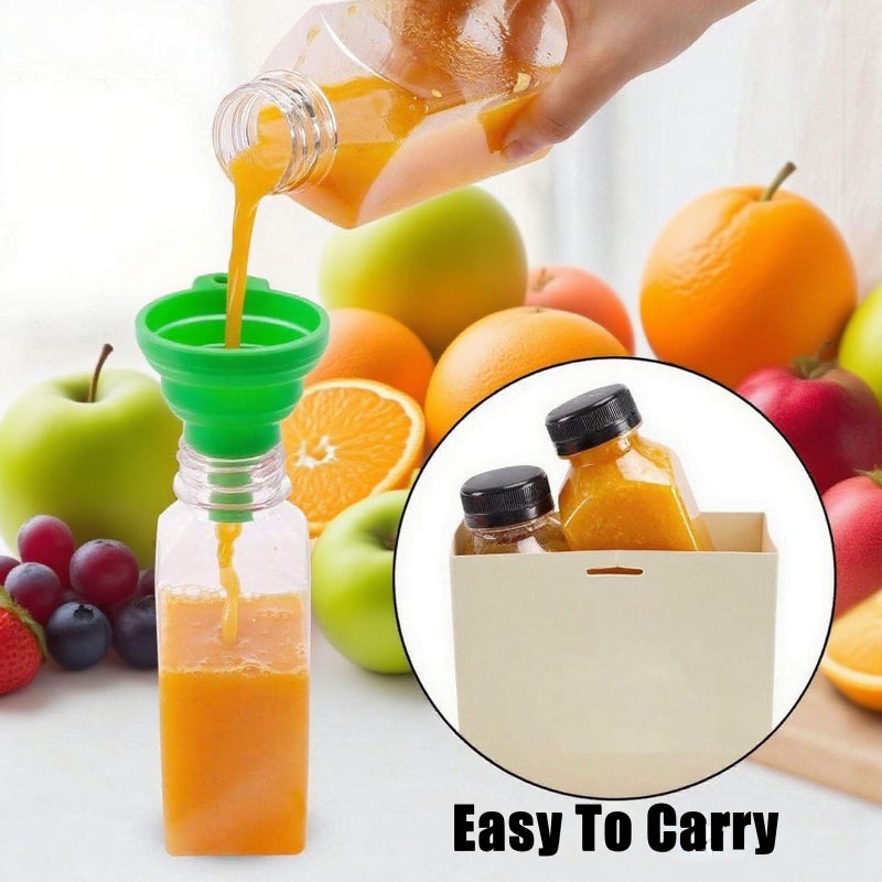 Sonfon Plastic Juice Bottles with Caps 10pcs 12oz, Reusable Juice Containers with Tamper Proof Lids Black, Clear Bottles for Juicing, Milk, Smoothie Bottle, Drinking with 10Pcs Labels & Bottle Brush - Image 5