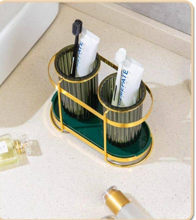 Transparent acrylic spoon holder, with metal stand, multi - functional. - Image 1