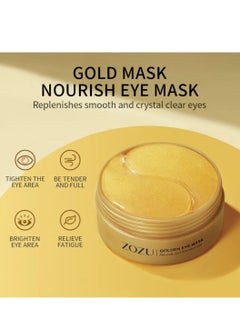 Zozu Smooth Eye Mask Contains Gold Smooth and Moisturizing Eye Mask Firming Repairing Hydrating Nourishing Smooth Under Eye Mask Soothing Relieve Eye Fatigue Reduce Dark Circles Anti Wrinkle Anti Aging Gold Eye Mask  - Image 3