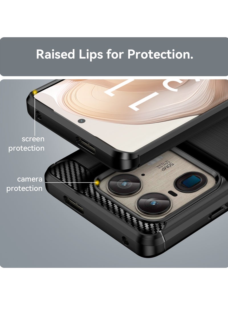for Motorola Edge 50 Ultra 5G Case Cover, High Quality Slim and Lightweight Brushed Comfortable TPU Soft Feel Cell Phone Protective Case for Motorola Edge 50 Ultra 5G, Black - Image 5