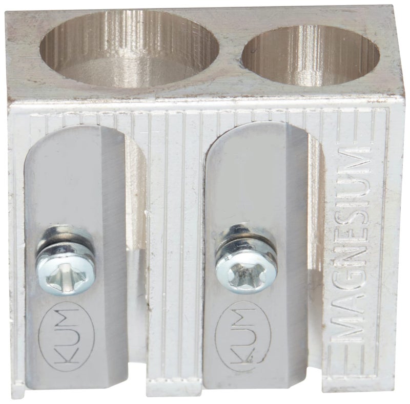 KUM Metal 2-Hole Pencil Sharpener, 12 Count Box (KUM-410-12) - Image 3