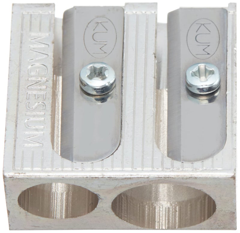 KUM Metal 2-Hole Pencil Sharpener, 12 Count Box (KUM-410-12) - Image 5