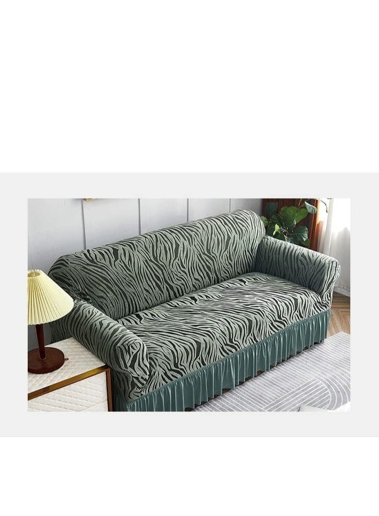 TRASSLE Thick Sofa Cover with Skirt, Stretchable Full Cover Dustproof Sofa Towel Couch Slipcover，Pure Color Combination Sofa Cover, for Furniture Protection - Image 5