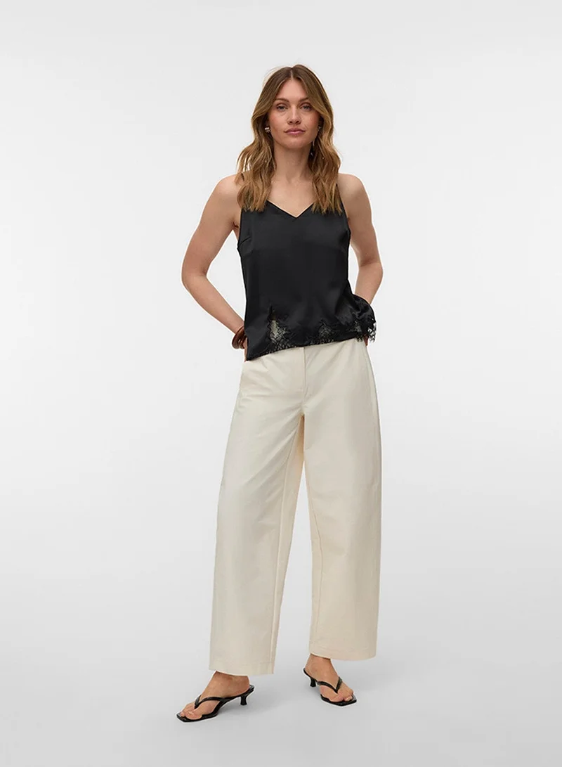 Vero Moda Black Lace Detail Top for Women | Best Price UAE