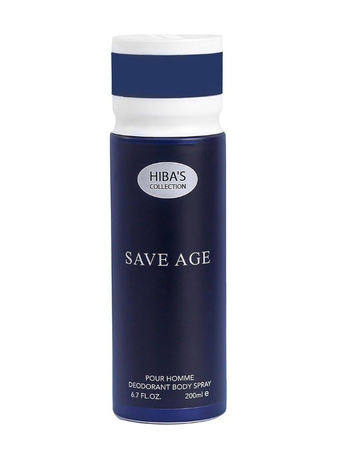 هيبا'ز كوليكشن سيف إيج بور هوم مزيل العرق للجسم - 6.7 أونصة سائلة. أوز. (200 مل) | رائحة ذكورية خالدة ومتطورة | نضارة تدوم طويلاً والتحكم في الرائحة - Image 1