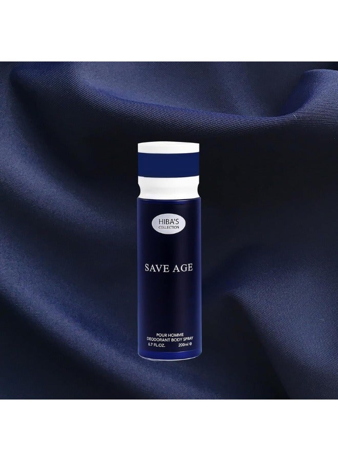 هيبا'ز كوليكشن سيف إيج بور هوم مزيل العرق للجسم - 6.7 أونصة سائلة. أوز. (200 مل) | رائحة ذكورية خالدة ومتطورة | نضارة تدوم طويلاً والتحكم في الرائحة - Image 2