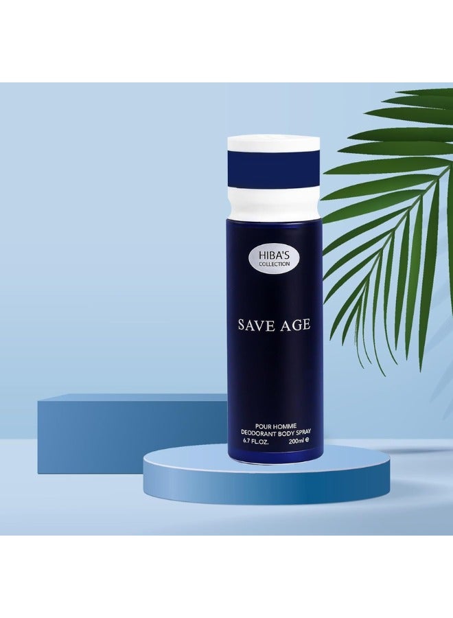 هيبا'ز كوليكشن سيف إيج بور هوم مزيل العرق للجسم - 6.7 أونصة سائلة. أوز. (200 مل) | رائحة ذكورية خالدة ومتطورة | نضارة تدوم طويلاً والتحكم في الرائحة - Image 5