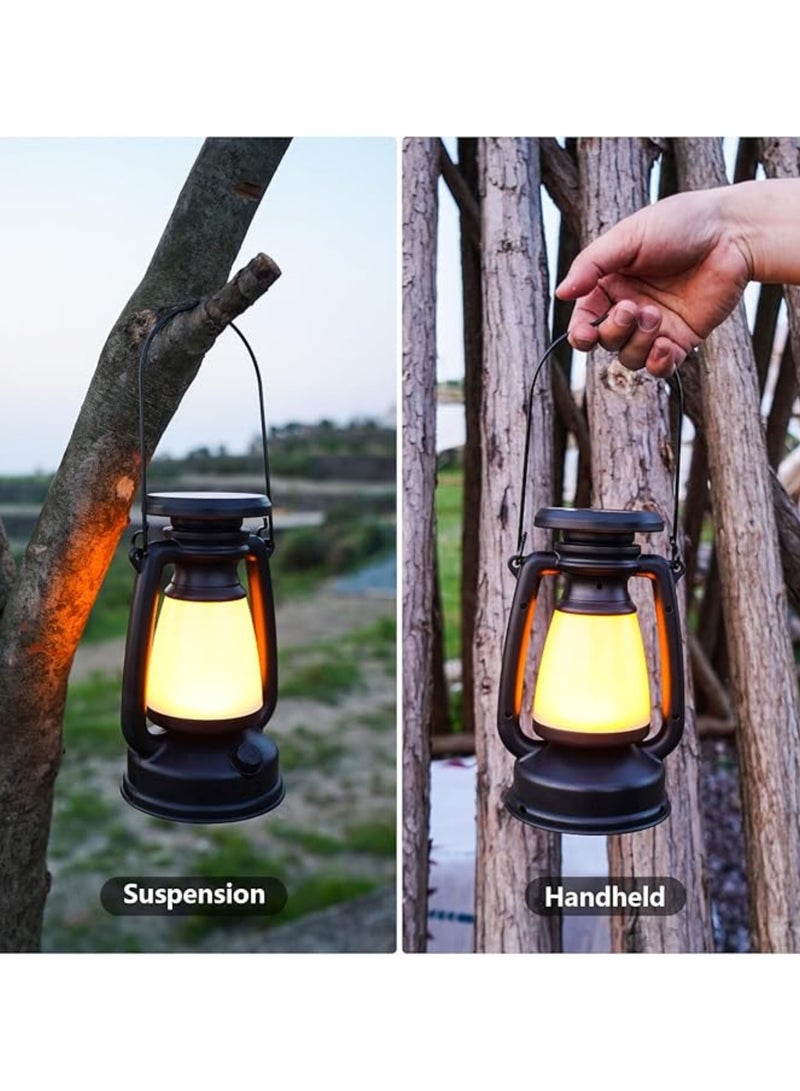 4000mAh Classic Solar-Powered Rechargeable Camping Lantern: Vintage Style for Hiking, Hunting, and Fishing. Brightness adjustable and eco-friendly for outdoor adventures  - Image 5