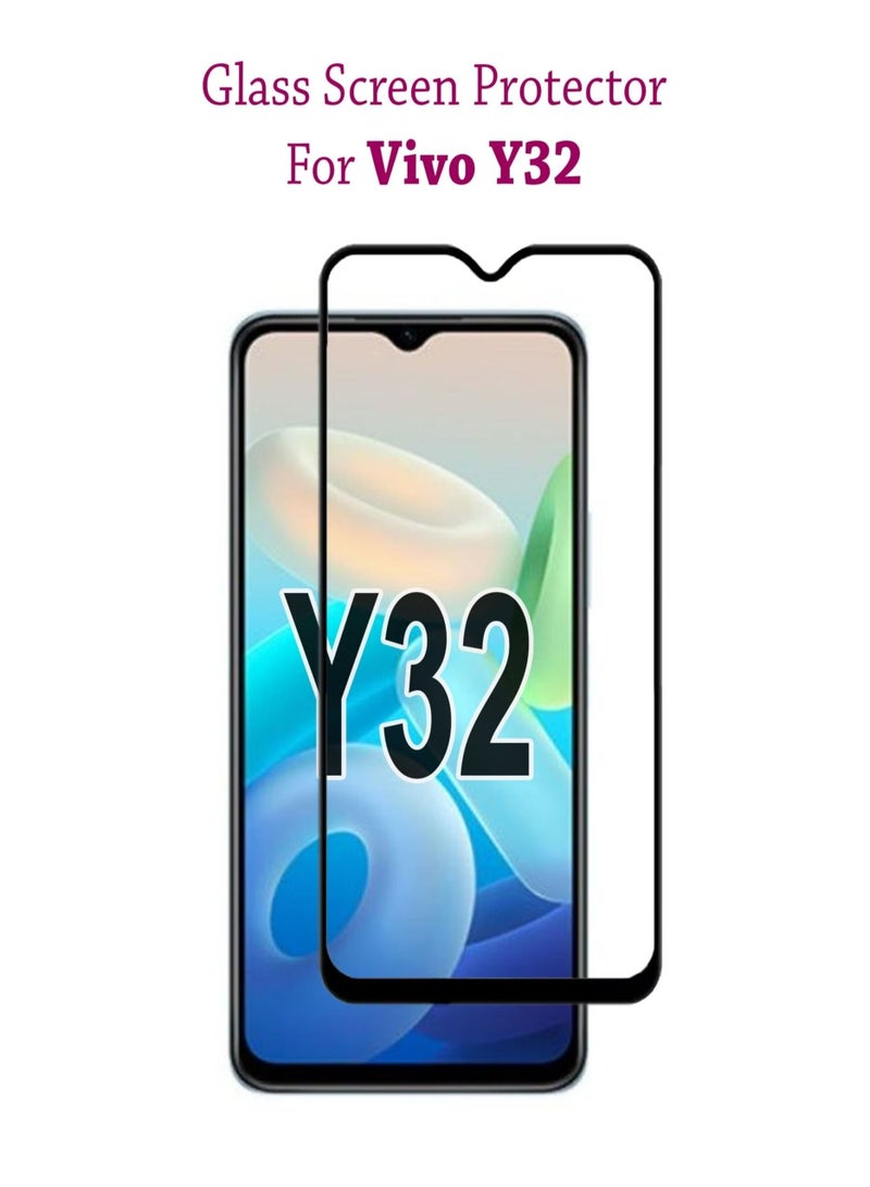 erorex Tempered Glass Screen Protector For Vivo Y32 Black - Image 1