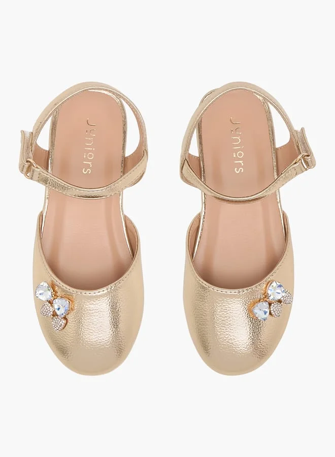 جونيورز حذاء ماري جين بناتي مزين بإغلاق بخطاف وحلقة