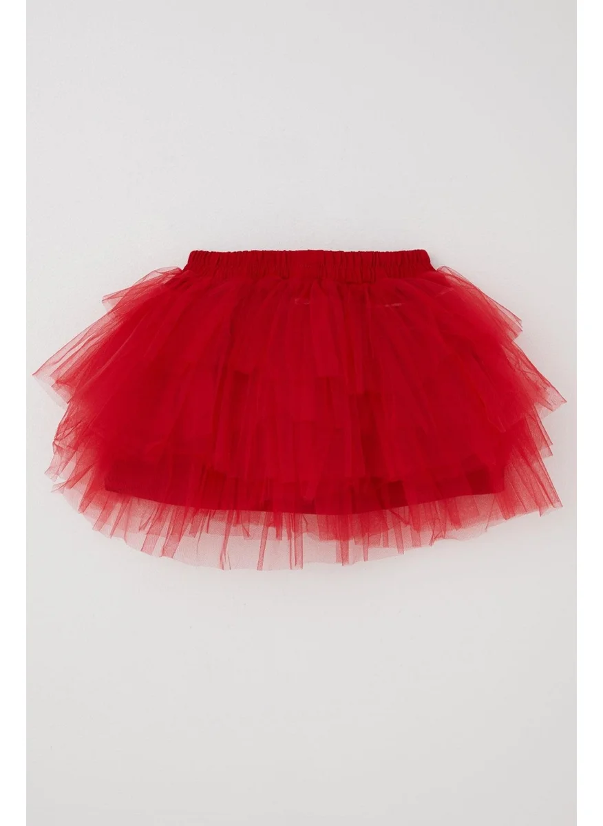 Breeze Girl Tutu Skirt with Bow 4-8 Years, Red