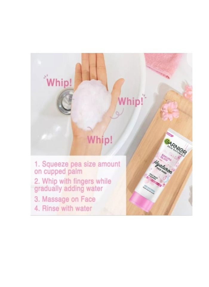 Garnier - Sakura Glow Hyaluron Face Wash Foam - 100ml - Image 1