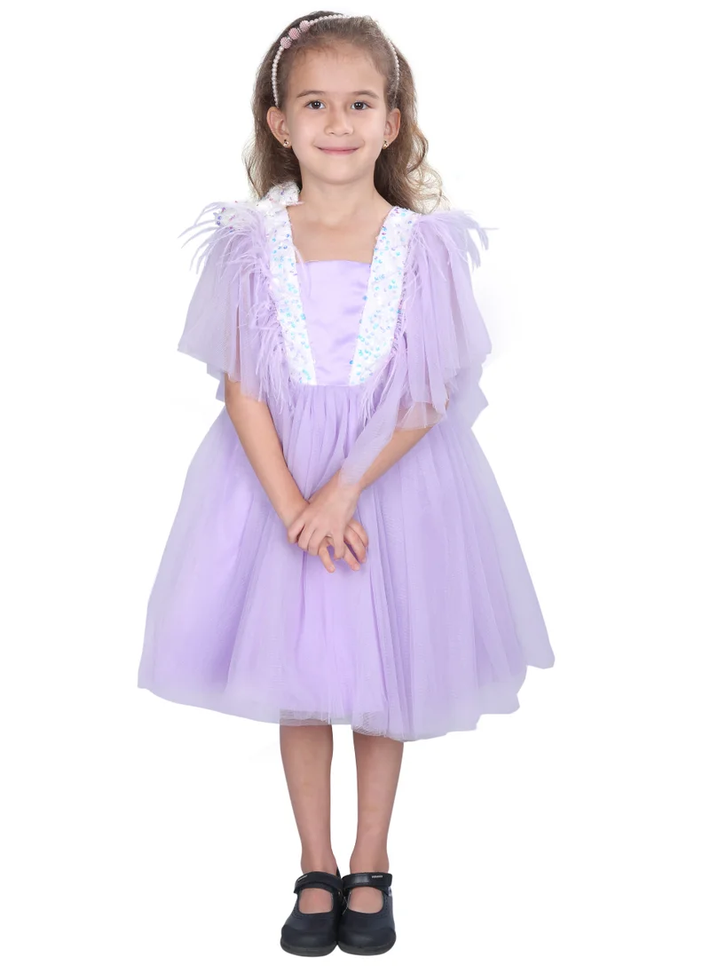 دىدانيالا D' Daniela - Dragonfly Dress with Sequins Purple