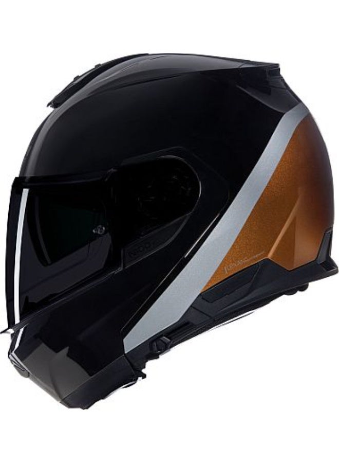 Nolan N100-6 VERNICIATURA SPECIALE  BLACK  OCHRE GLOSSY  Helmet - Image 2