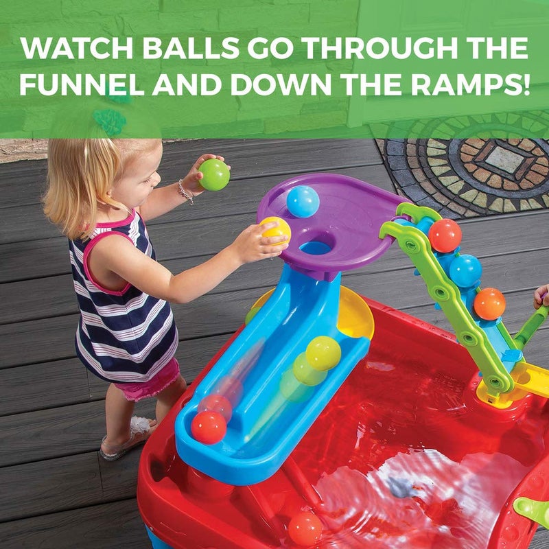 Step2 Stem Discovery Ball Table, Kids Water Table Activity Sensory Playset, Summer Outdoor Toys, 13 Piece Water Toy Accessories, For Toddlers 2+ Years Old - Image 4