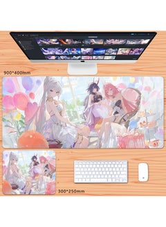 No Overlock Honkai Impact 3 Mouse Pad Extra Large Animation Kiana Dem Lisa Alicia Two-Dimensional Notebook-Color:120x60cm Thickness 3mm-Pattern:Candy Dreamland