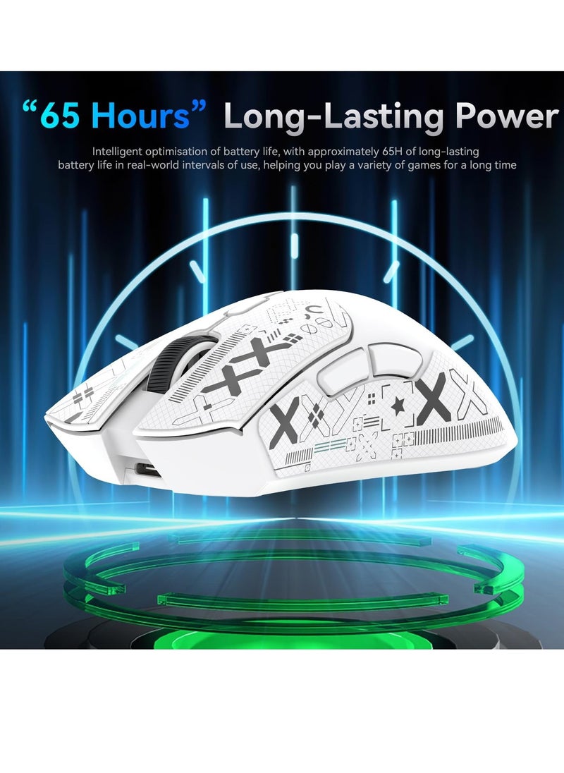 Attack Shark R1 59g Superlight Mouse with Ribbon, Wireless/Wired BT/2.4G Gaming Mouse, 6 DPI Adjustable up to 18000, 65 Hour Battery  - Image 5