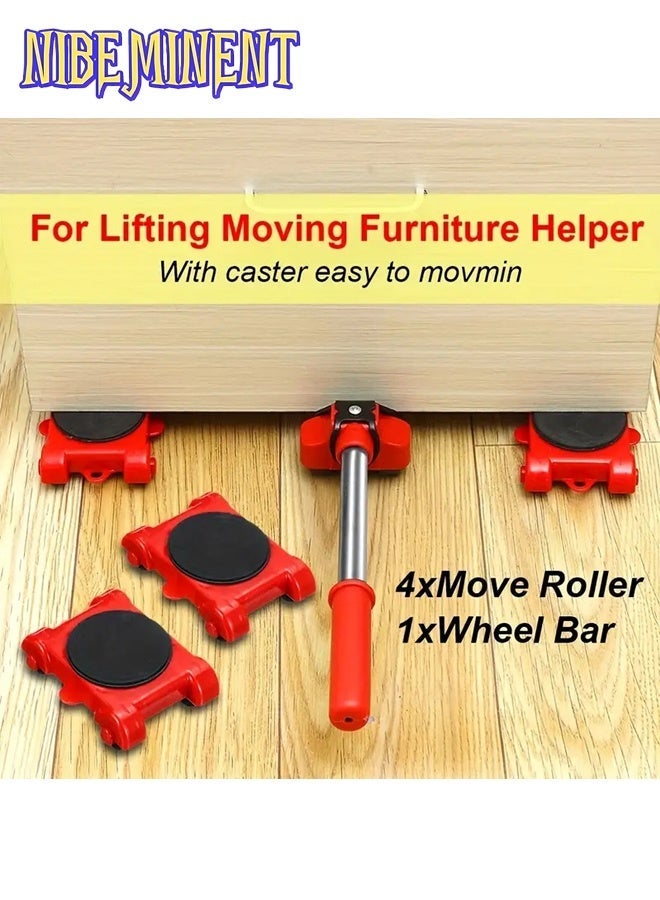 NIBEMINENT 5pcs Heavy Duty Moving Set, Furniture Lift, Furniture Slide Kit, Furniture Moving Roller Tool, Heavy Duty Moving Tool, Pulley Base for Moving Large Items, Easy to Redesign and Rearrange Living Space Sofa - Image 5