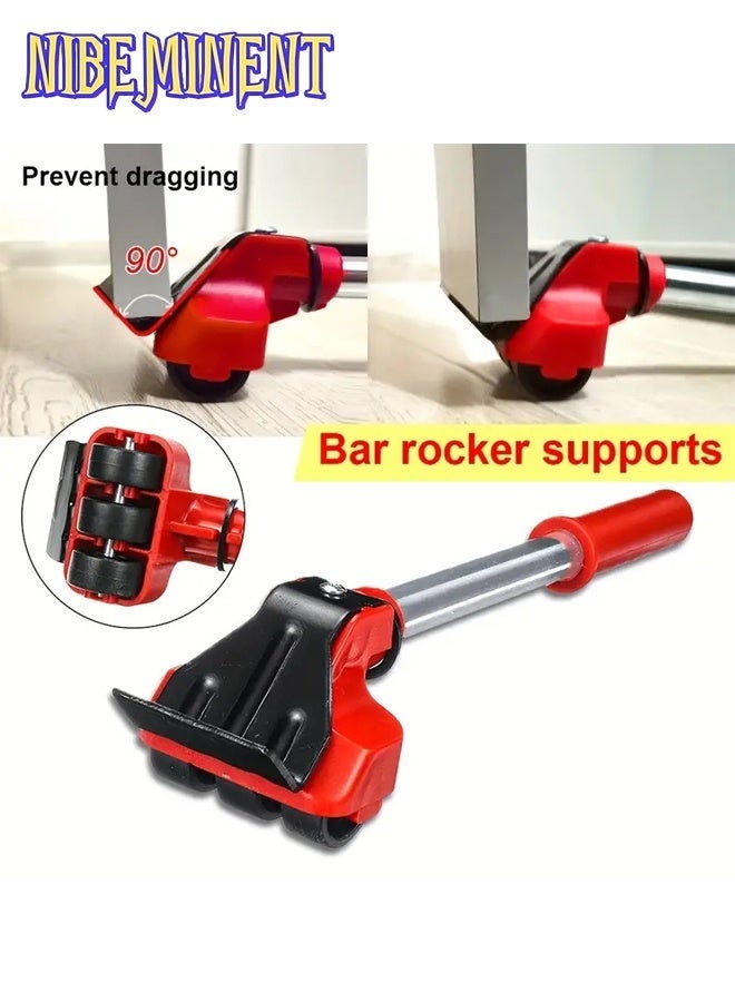 NIBEMINENT 5pcs Heavy Duty Moving Set, Furniture Lift, Furniture Slide Kit, Furniture Moving Roller Tool, Heavy Duty Moving Tool, Pulley Base for Moving Large Items, Easy to Redesign and Rearrange Living Space Sofa - Image 2