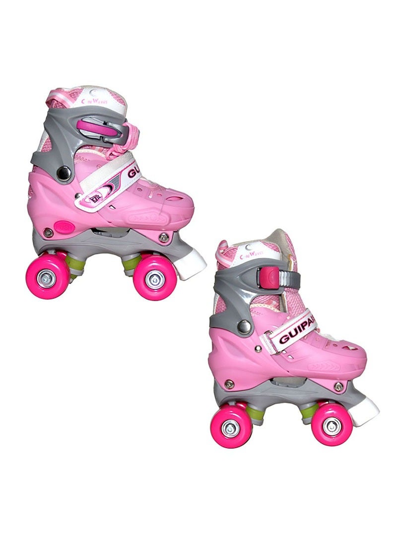 إيه جي دي زوج أحذية تزلج بعجلات للأطفال من الجنسين مع خوذة وواقيات الركبة L (39-42) سم - Image 4