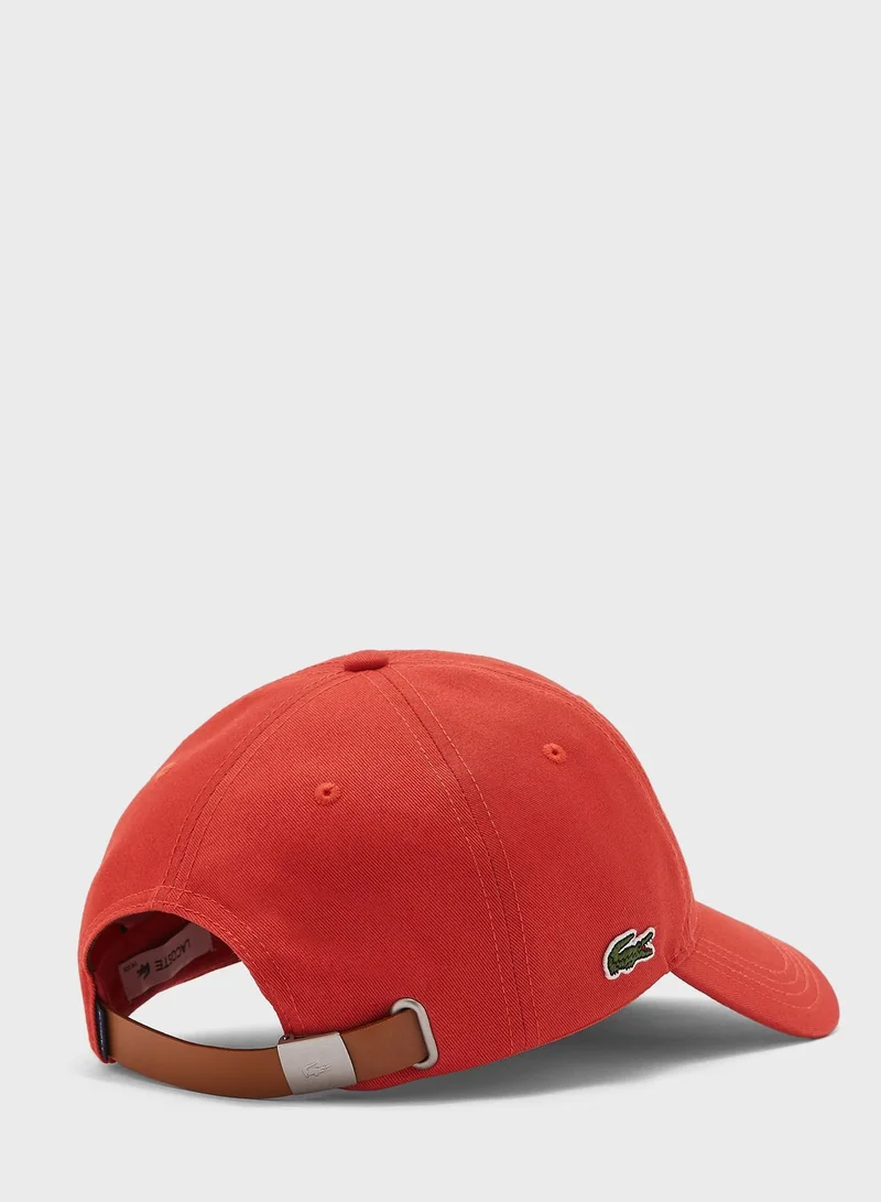 LACOSTE Contrast Strap Cotton Cap