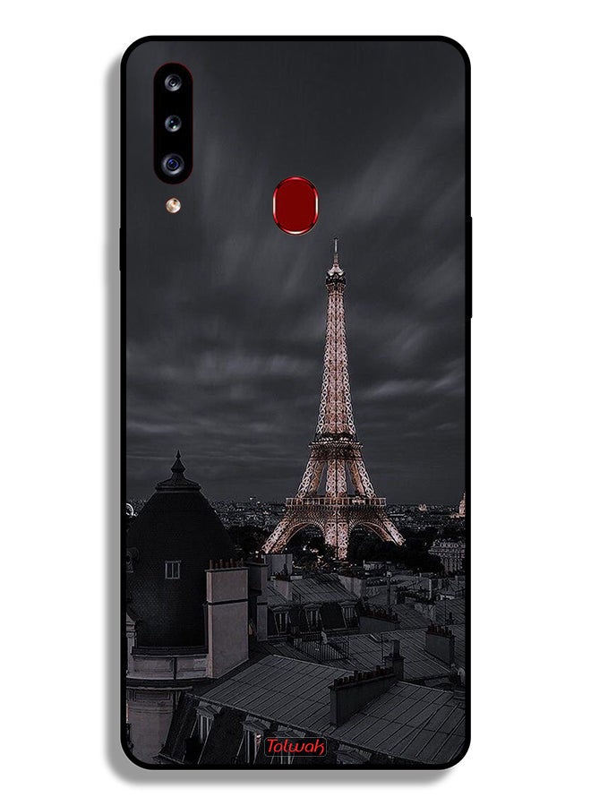 Tolwak Samsung Galaxy A20s Protective Case Cover Eiffel Tower In Night - Image 1
