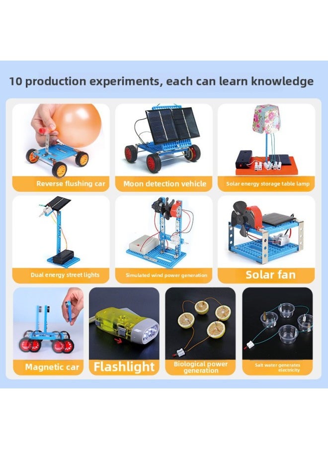 null - Children's Science Experiment Suit Students Land, Sea And Air Diy Handmade Science And Technology Small Production School Gift Toys Wholesale-Specification:Energy Messenger (includes 10 Experiments) - Image 1