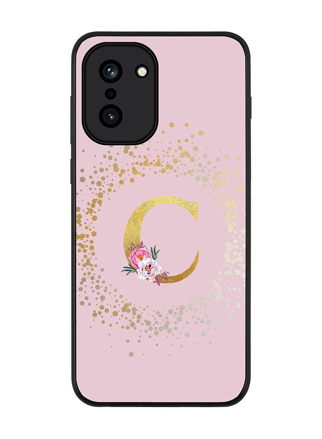 Stylizedd For OnePlus 15R Case,Slim fit Camera Protection, Shockproof Thin Phone cover  - Custom Monogram Floral - C  (Pink ) - Image 1