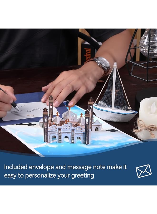 إيروريكس مجموعة من 4 بطاقات تهنئة رمضان كريم، بطاقة هدايا عيد مبارك، بطاقات عيد مبارك، بطاقات تهنئة رمضان المنبثقة، بطاقات تهنئة عيد الفطر، بطاقات عيد مبارك ثلاثية الأبعاد - Image 5