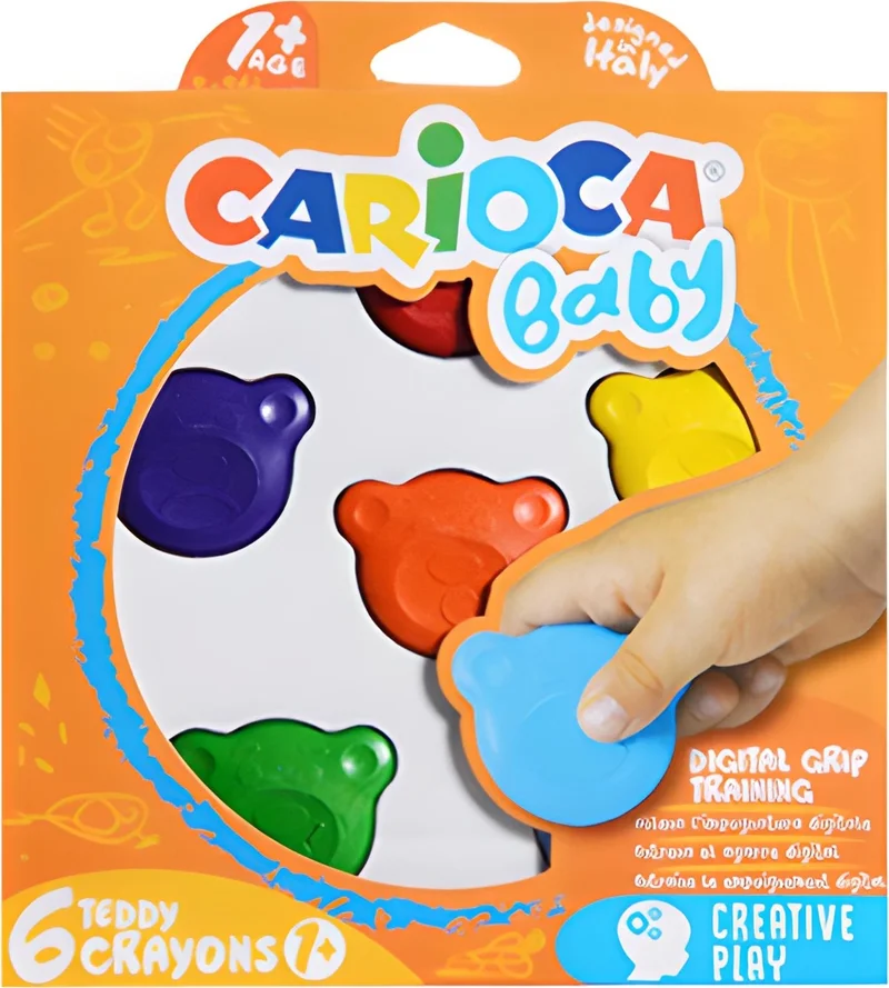 Temel Basic Drawing Pad and Carioca Teddy Crayon Set of 2