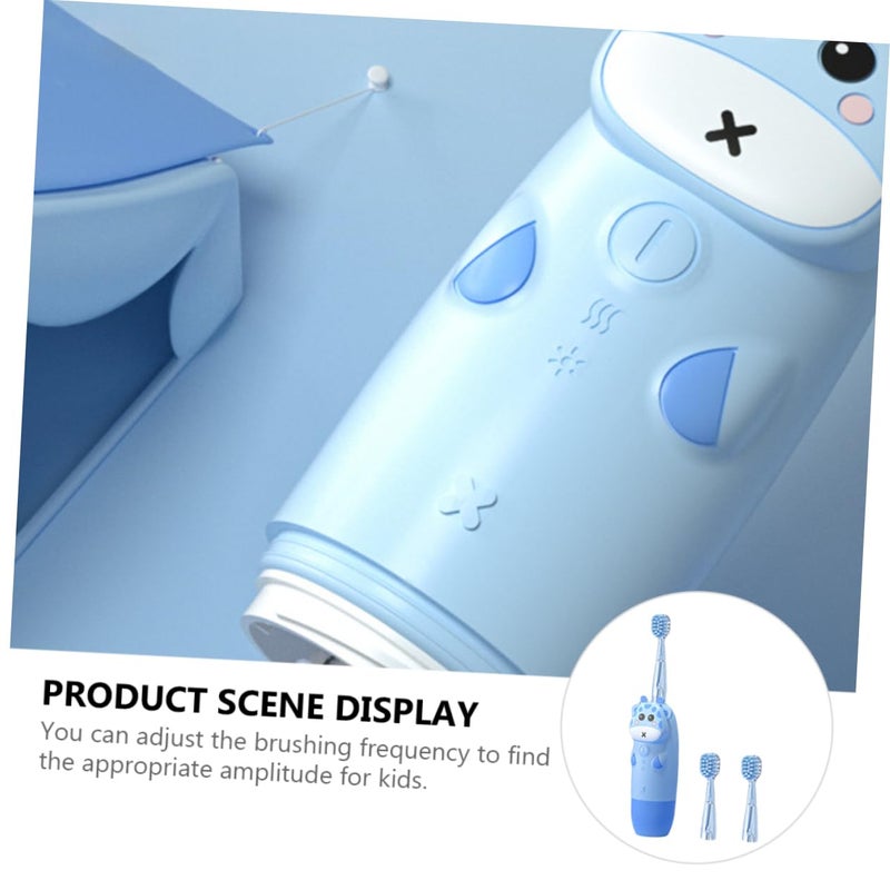 Sonic Electric Toothbrush With Soft Bristles USB Charging Cartoon Design Replacement Heads Included - Image 4