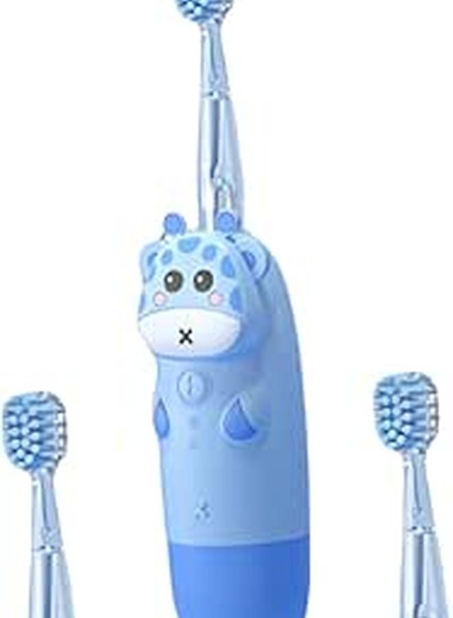 Sonic Electric Toothbrush With Soft Bristles USB Charging Cartoon Design Replacement Heads Included - Image 1