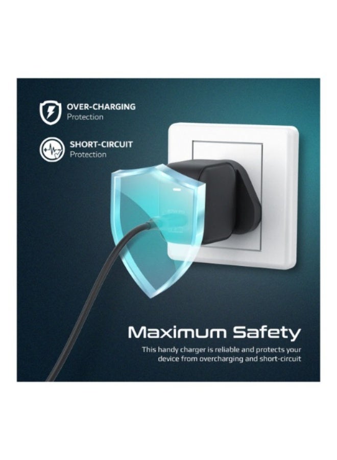 ريبنيو شاحن آيفون، شاحن فائق السرعة 67 واط USB-C GaNFast أسود - Image 4