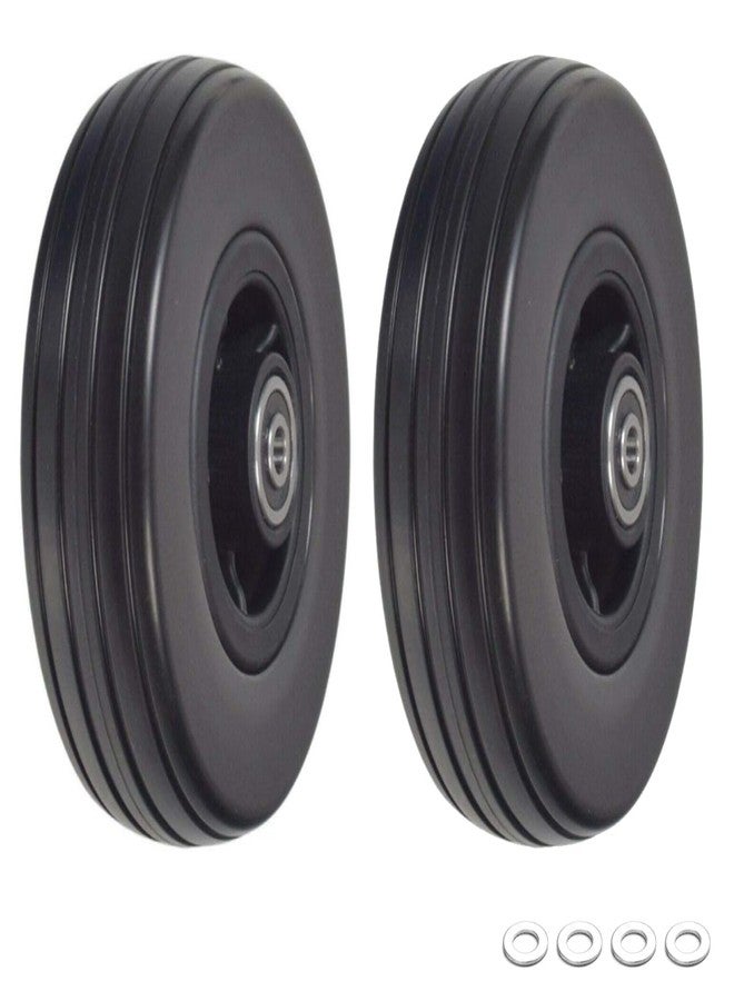 ActveMob 6"x2" Caster Wheel Assembly,6"x2" Front and Rear Caster Wheel for the Jazzy 600 ES,Mobility Power Chairs Replacement Wheels Parts,Polyurethane Solid Tires and W/Bearings,WHLASMB2131,Black 1Pr. - Image 1