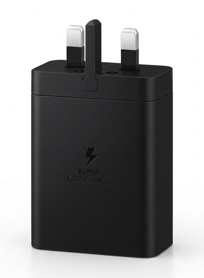 O Ozone 65W Trio Fast Charger Adapter Compatible for Samsung Galaxy S25 Ultra, S24 Ultra, S23 Ultra, S22, Z Fold 6/5, A06 LTE, A55 LTE – Dual Type-C & USB-A Ports - Black - Image 1