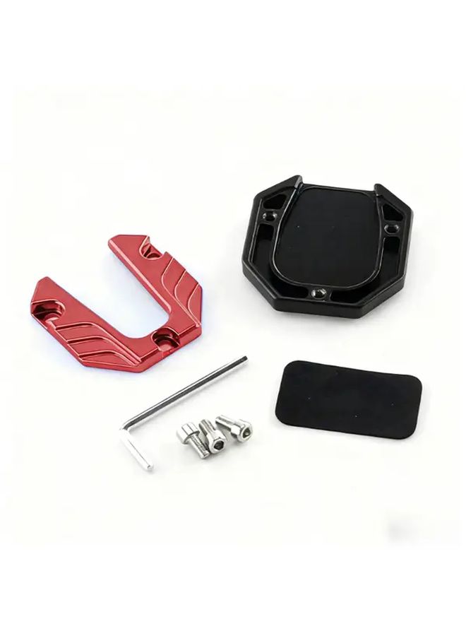 Red Motorcycle Foot Peg Extension Plate Aluminum Alloy Side Bracket Support Accessory - Image 2