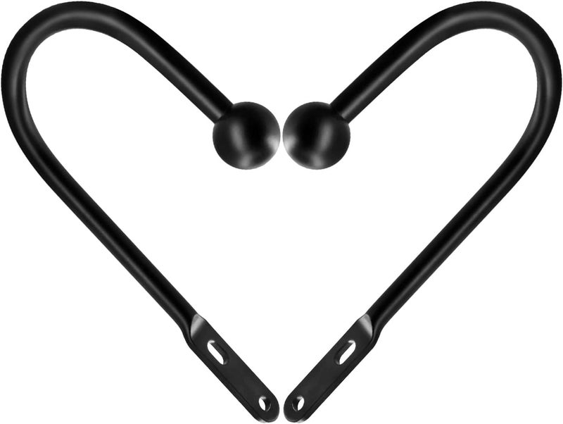 VRSS Wall Mount Curtain Tiebacks Drapery Holdbacks Curtain Holdback Hooks Simple Style (6pcs Black) - Image 4