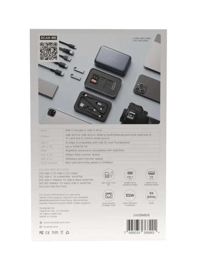 10in1 Storage Dock Station with Versa Port and USB-C / Variety of Connection / Sim Card Tool Set - Grey - pzsku/Z9905503A5E21BB662B3CZ/45/_/1734442670/55b8744c-e31f-45c6-8ebd-ea96b07de38c