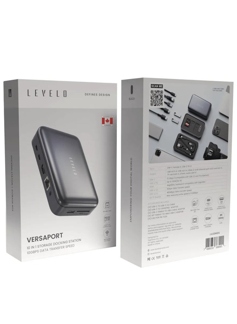 10in1 Storage Dock Station with Versa Port and USB-C / Variety of Connection / Sim Card Tool Set - Grey - pzsku/Z9905503A5E21BB662B3CZ/45/_/1734442680/06827236-b7d7-4b26-b89f-95133aa579d2