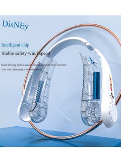 Disney DisneyNeck Air Conditioner, LED Display Neck Fan,with borneol Cooling Airflow Bladeless USB Neck Fans Portable Recharge with 5 Speeds, Upgraded Air Volume, for Travel, Outdoor, Sports  - Image 3