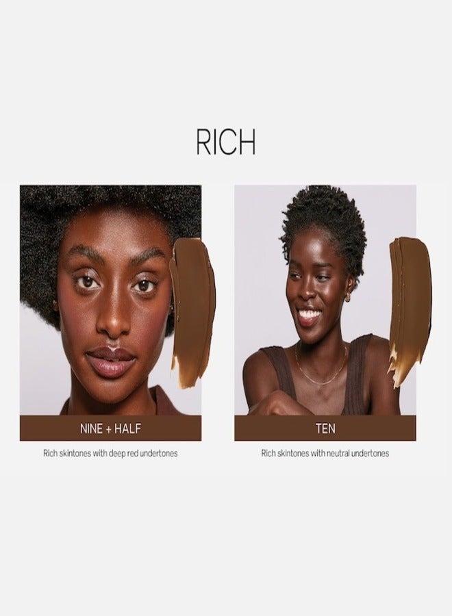 Saie SAIE   Slip   Tint Weightless Tinted Moisturizer + SPF 35 with Hydrating Hyaluronic Acid -  9.5 - for rich complexions with deep red undertones 40ml  - Image 4