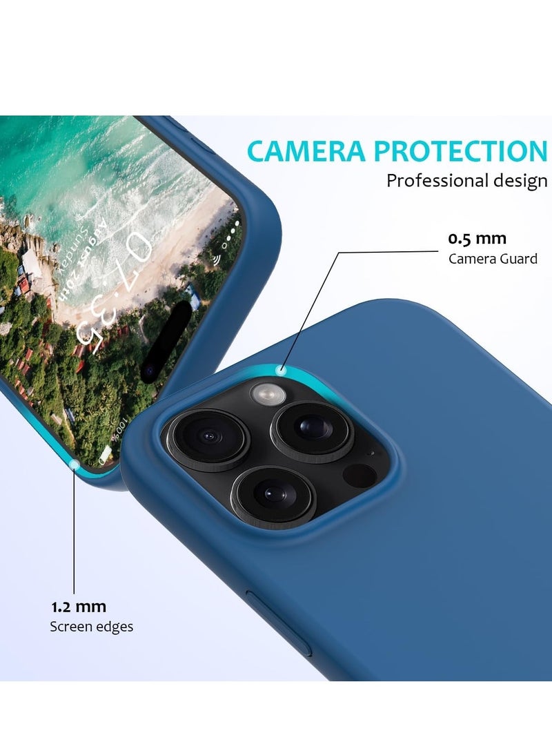 ELTRAZONE iPhone 16 Pro Slim Fit Matte Blue TPU Case – Soft, Flexible Silicone Back Cover - Image 2