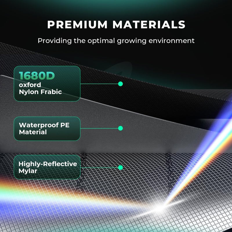 MARS HYDRO Grow Tent 90 x 90 x 180 cm, Indoor Grow Tent, Reflective Mylar Grow Tent, Hydroponics, Removable Base Tray, for Plants Growing Room - Image 2