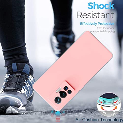 LIRAMARK Silicone Soft Back Cover Case for Vivo X70 PRO (Pink) - Image 5