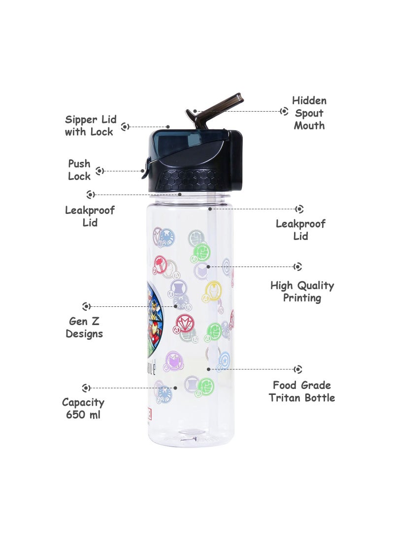 Eazy Kids - Marvel Avengers Assemble 2-In-1 Tritan Water Bottle 650ml - Image 1