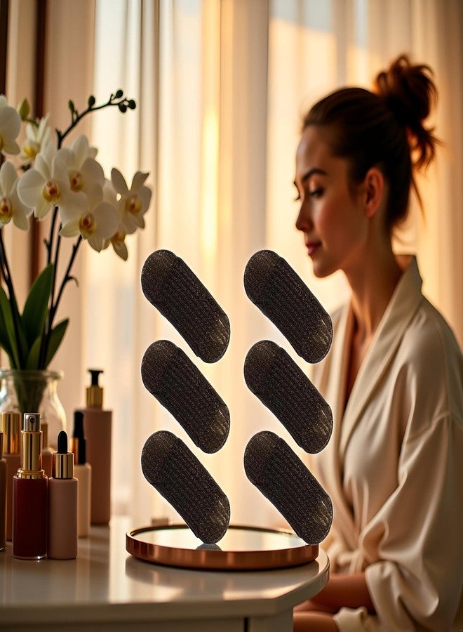 Cauaoa 6 Pcs Brown Sponge Volume Hair Bases Volume Inserts Hair Clip Fluffy Cushion Bump It up Piece Hair Styling Pad for Women Girls Clips and Barrettes Accessories - Image 5