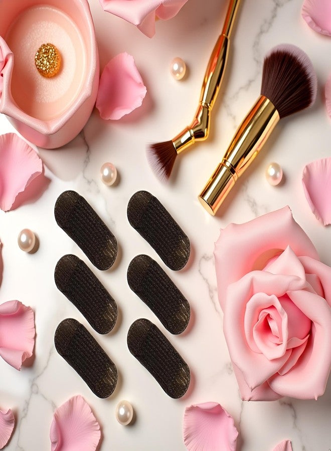 Cauaoa 6 Pcs Brown Sponge Volume Hair Bases Volume Inserts Hair Clip Fluffy Cushion Bump It up Piece Hair Styling Pad for Women Girls Clips and Barrettes Accessories - Image 2