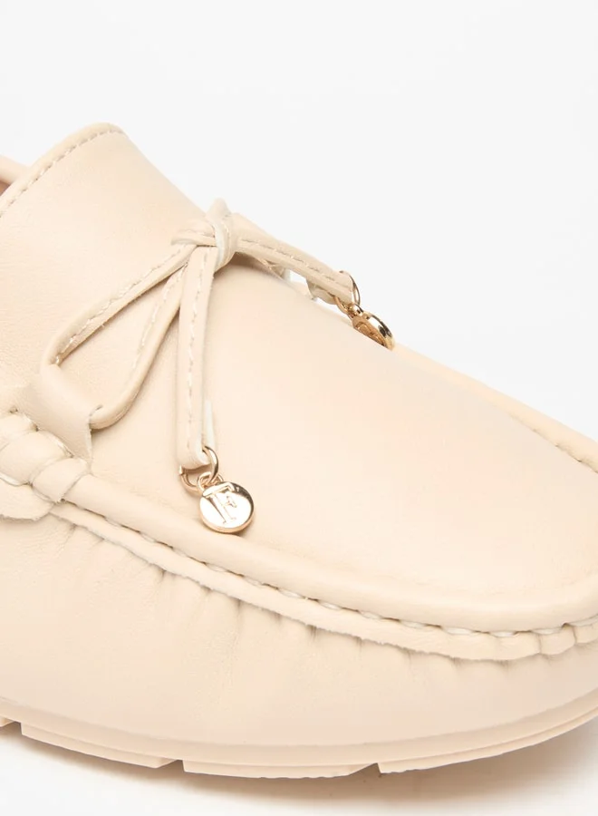 فلورا بيلا من شو إكسبرس Women's Solid Wedge Loafers with Bow Detail