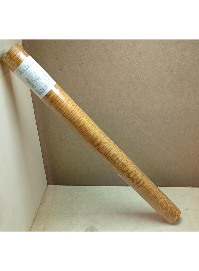 ورق لاصق 45cm*5m بتصميم الخشب الطبيعي لتجديد الأثاث والحوائط بسهولة وبتكلفة اقتصادية. نظام تقشير ولصق، سهل التنظيف ومناسب للأسطح الملساء في المنزل أو المكتب. - Image 5